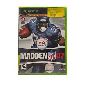 Madden NFL 07 Xbox‎ Original Shaun Alexander Cover Disc Case No Manual